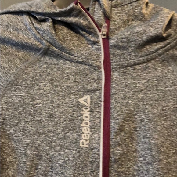 Gray and plum Reebok pull over - Picture 3 of 5